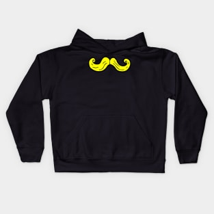 Yellow Curly Mustache Kids Hoodie